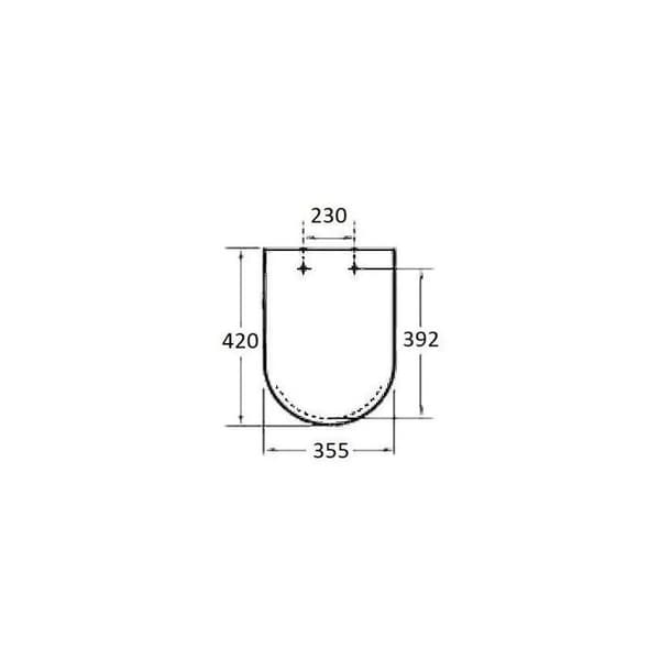 Abattant ROCA Dama compact 392, med tystningssystem, vit
