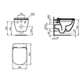 Miniatyrbild 3 av 3: Ideal Standard - Tesi toalettlock med dämpad stängning vit Ideal Standard