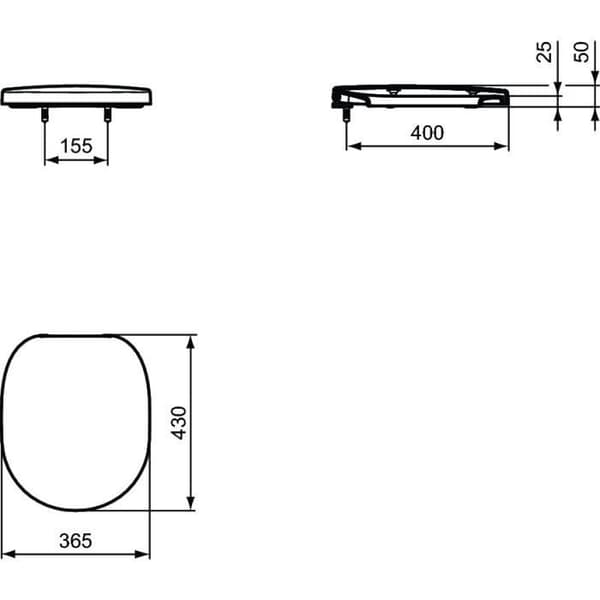 IDEAL STANDARD Toalettsits Connect - Fallbroms - Vit