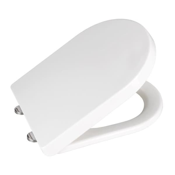 Toalettstolssits - WENKO - Calla - Duroplast - 35,5x47 cm - Fäste i rostfritt stål