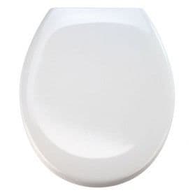 WENKO Toalettsits med säkerhetsanordning Premium Ottana vit, clip-on toalettsits med fäste i rostfritt stål, Fix-Clip, Duroplast