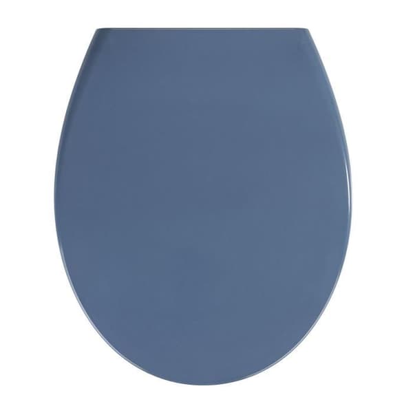 Toalettsits - WENKO - Samos - Duroplast - 37,5x44,5 cm - Skifferblå