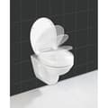 Miniatyrbild 4 av 4: WENKO Secura Comfort toalettstol, med vuxentoalettsits 5 cm, toalettstol med fallskydd, duroplast, 37x43,5 cm, vit