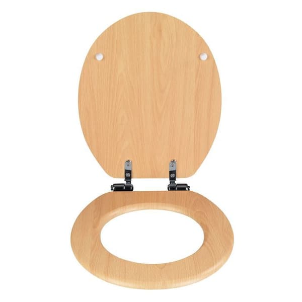 Toalettsits - WENKO - Buche Natur - MDF - 35,5x42,5 cm - Brun