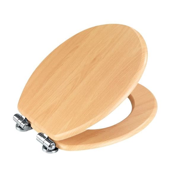 Toalettsits - WENKO - Buche Natur - MDF - 35,5x42,5 cm - Brun