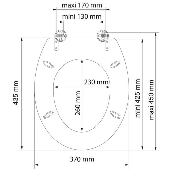 SCHÜTTE Toalettsits BALANCE MDF Toalettsitsskål Bezel Home 438733