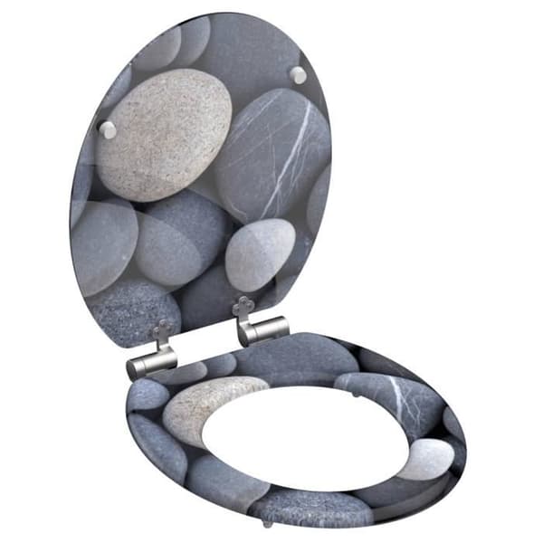 SCHÜTTE Toalettsits med soft close GREY STONE 438746