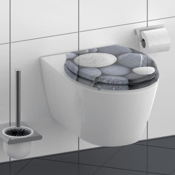 SCHÜTTE Toalettsits med soft close GREY STONE 438746