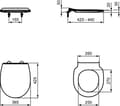 Miniatyrbild 2 av 3: Toalettlock - toalettförhöjare Ideal standard - E3354HY