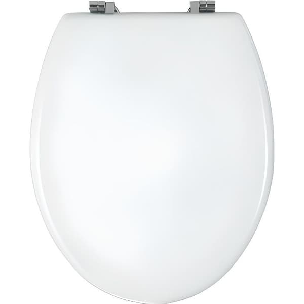 Toalettsits - WENKO - Bali - MDF - Rostfritt stål - 35 x 42 cm - Vit