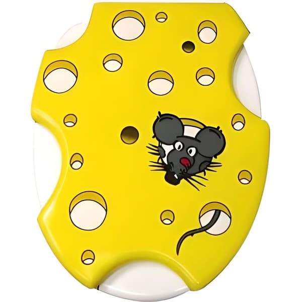 WENKO Original 3D Speedy toalettsits, toalettsits med fäste i rostfritt stål, slitstark och lättstädad toalettsits, MDF, 37 x 44,5 cm