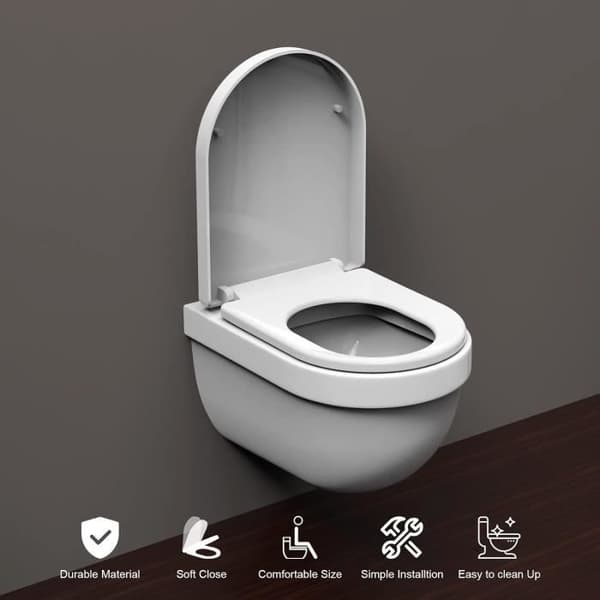 Toalettlock - Ibergrif - M41001 - Form D - Fallskydd - Universell - Vit