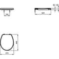 Miniatyrbild 2 av 6: Toalettsits - Ideal Standard - ASTOR - Duroplast - Rostfria gångjärn - Vit