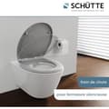 Miniatyrbild 2 av 4: WC-sitsdyna - SCHÜTTE - 82602-A - Automatisk nedfällning - Duroplast - Grå