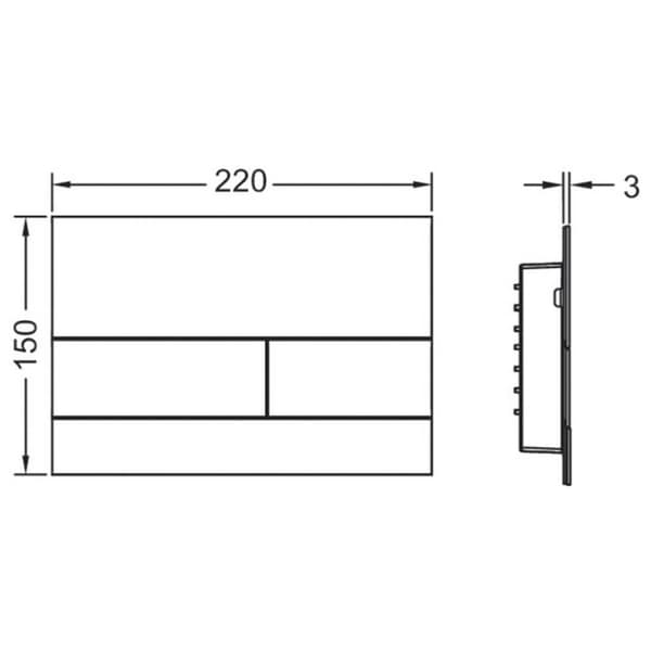 TECEsquare II Betjeningsplate Metall