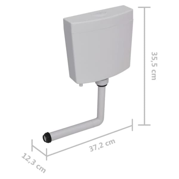 The Living Store toiletcisterne med vandindløb i bunden 3/6 l grå -  Cisterner