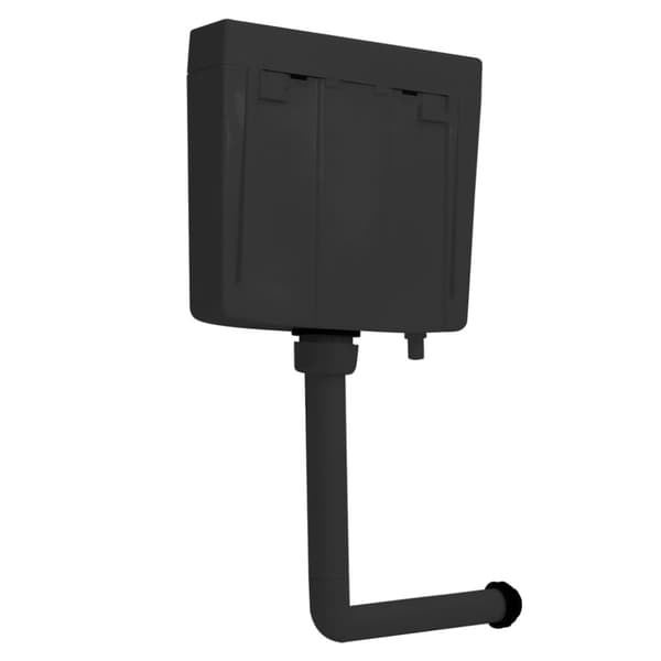 Toiletcisterne med vandindløb i bunden 3/6 l sort - Cisterne - Cisterner - Home & Living