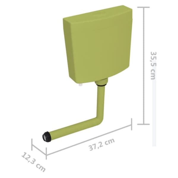 Toiletcisterne med vandindløb i bunden 3/6 l olivengrøn - Cisterne - Cisterner - Home & Living