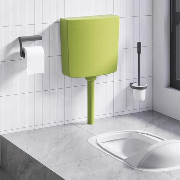 Cistern till toalett med botten inlopp 3/6 L olivgrön