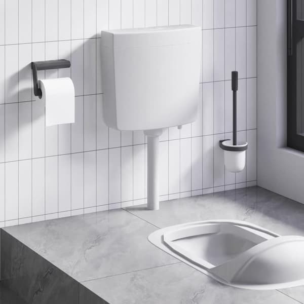 Cistern till toalett med botten inlopp 3/6 L grå