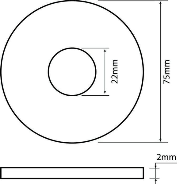Ventiltätning för WC-mekanism 75x22x2