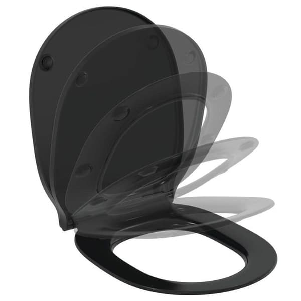 Idealisk standard upphängd toalettbeklädnad - E0368V3 - Connect Air Toalettsits Svart