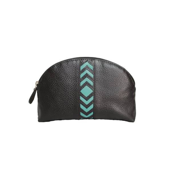 Eastern Counties Leather Womens/Ladies Becky Chevron Detail Make Up Bag Turquoise One size
