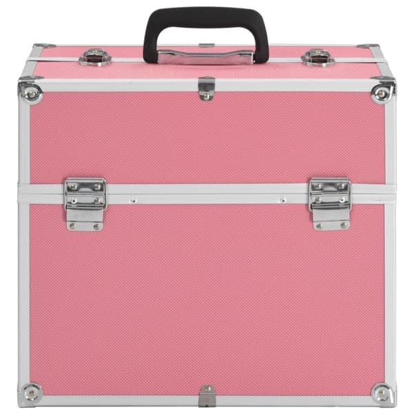 vidaXL Meikkikotelo 38x23x34 cm pinkki alumiini