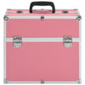 Pikkukuva 3 / 6: vidaXL Meikkikotelo 38x23x34 cm pinkki alumiini