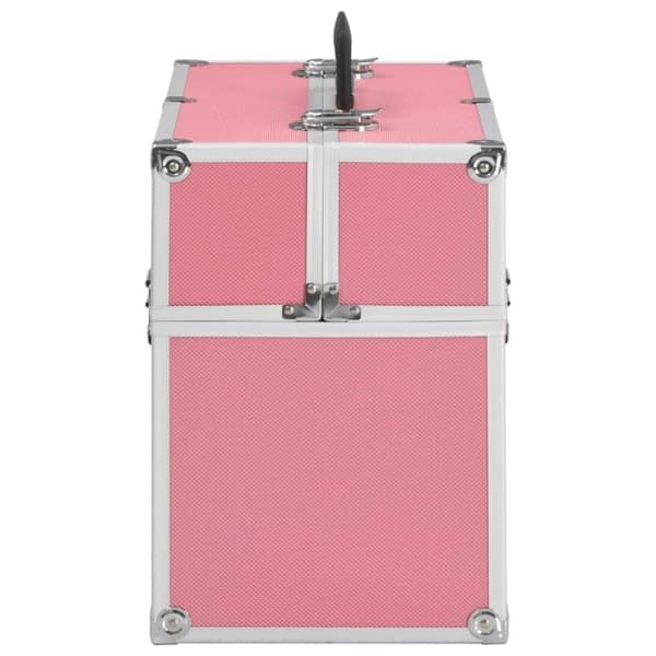 vidaXL Meikkikotelo 38x23x34 cm pinkki alumiini
