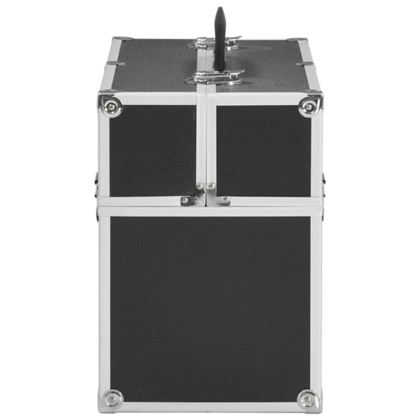vidaXL Sminkeveske 38x23x34 cm svart aluminium