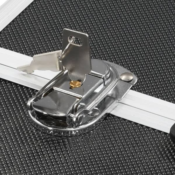 vidaXL Sminkeveske 38x23x34 cm svart aluminium