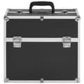 Miniatyrbillede 3 af 6: vidaXL makeupkuffert 37 x 24 x 35 cm sort aluminium