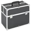 Miniatyrbillede 1 af 6: vidaXL makeupkuffert 37 x 24 x 35 cm sort aluminium