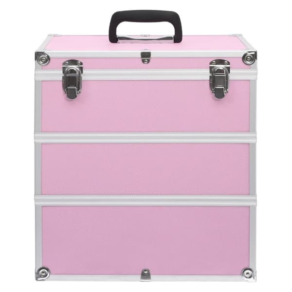 vidaXL Meikkikotelo 37x24x40 cm pinkki alumiini