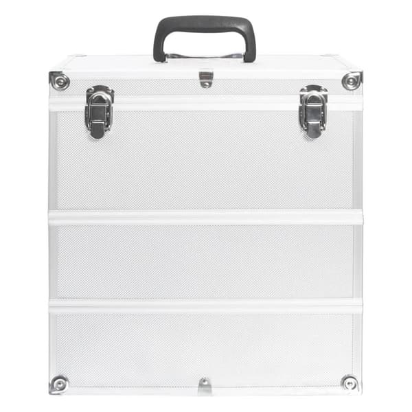 vidaXL Sminklåda 37x24x40 cm silver aluminium