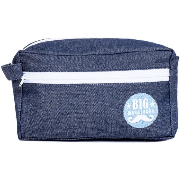 STOR MUSTACHE Denim toilettaske