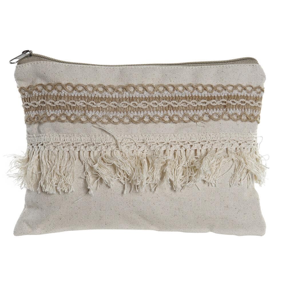 Necessär DKD Home Decor Polyester Boho Ljusbrun (25 x 0.5 x 18 cm)