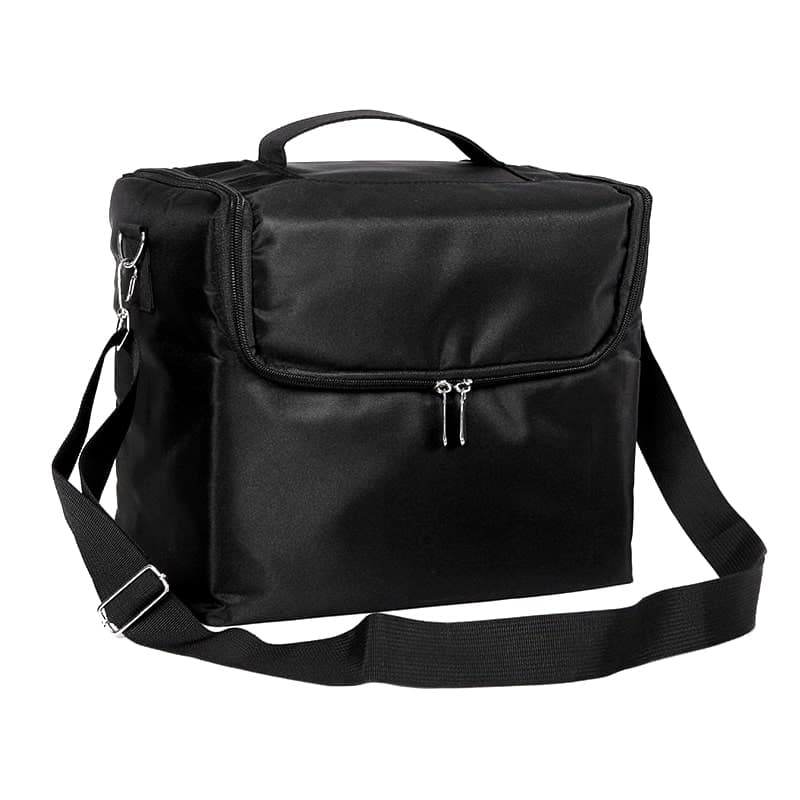 Stor och Rymlig Sminkväska med Utfällbara Lådor