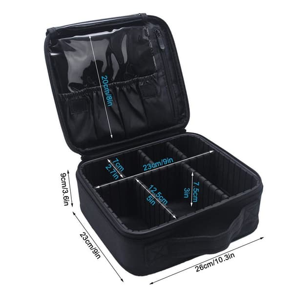 UNIQ Makeup Reisetaske - Toalettveske / Kosmetikkveske for all din sminke - Svart