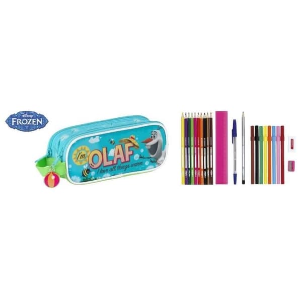Trousse fylld - Frozen - Olaf - 23 delar - Mjuk - Dold dragkedja - Barn