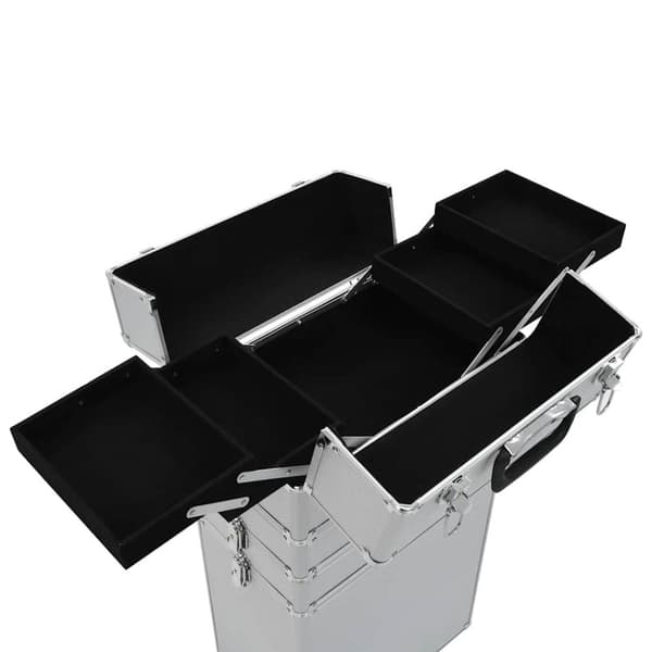 vidaXL Sminketralle aluminium sølv