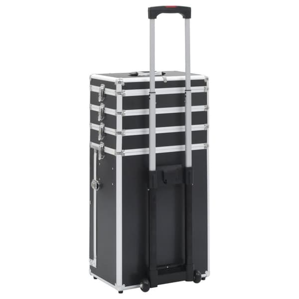 vidaXL makeupkuffert aluminium sort