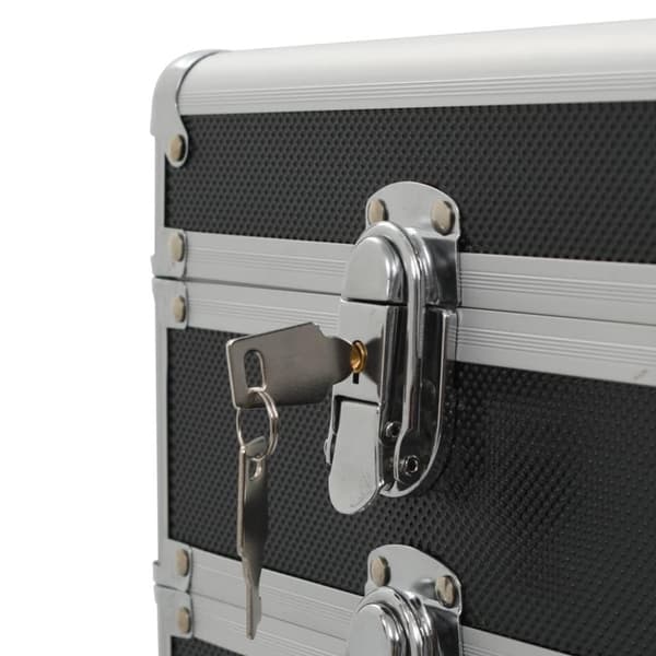 vidaXL makeupkuffert aluminium sort