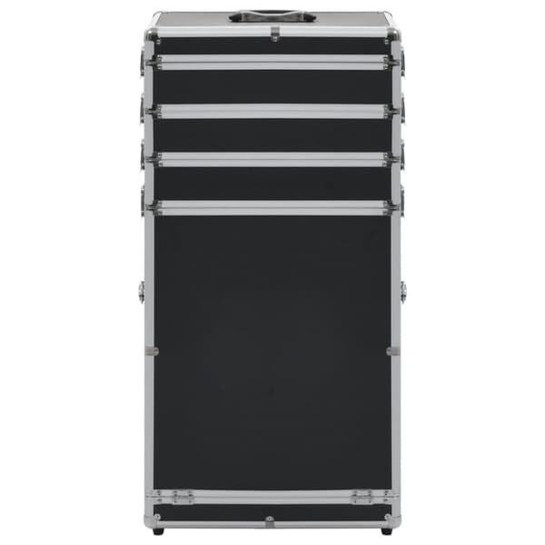 vidaXL makeupkuffert aluminium sort