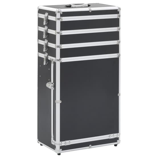 Sminklåda Aluminium Svart-4