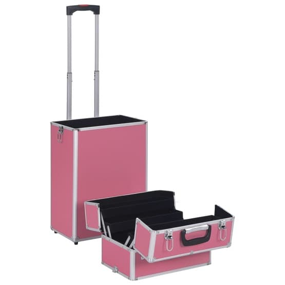 Sminklåda Aluminium Rosa-4