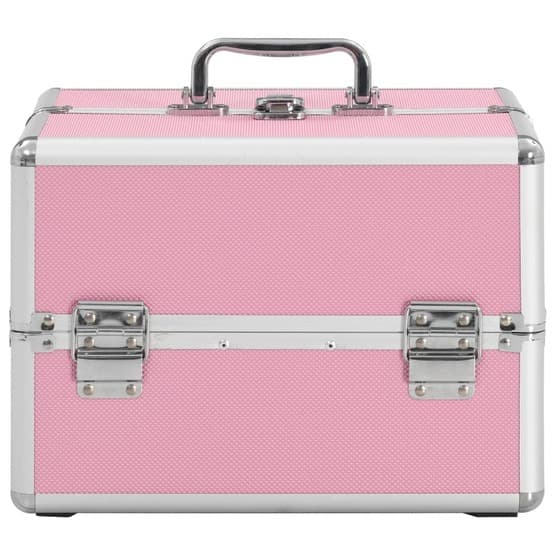 Sminklåda 22X30X21 Cm Rosa Aluminium