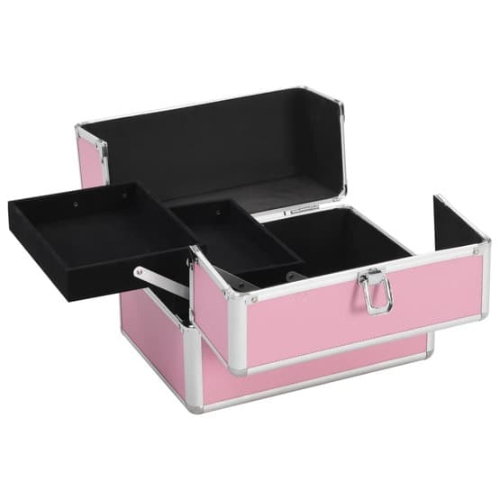 Sminklåda 22X30X21 Cm Rosa Aluminium
