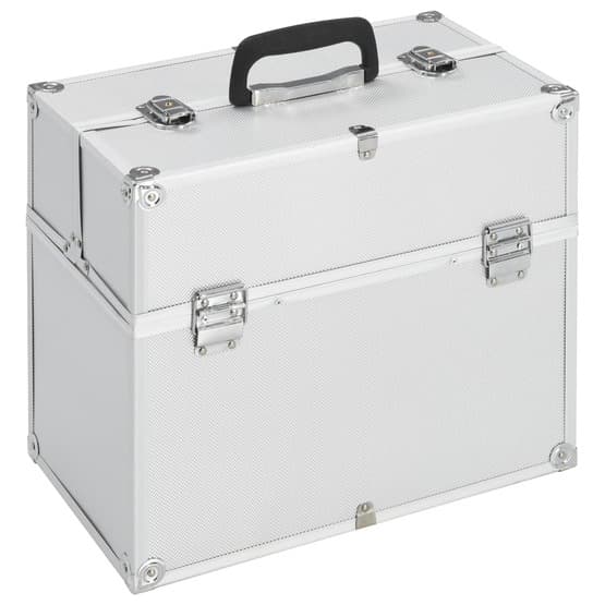 Sminklåda 37X24X35 Cm Silver Aluminium